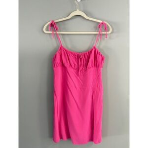 Garage Pink Mini Dress Tie Strap‎ Sleeveless Casual Summer Dress Size M